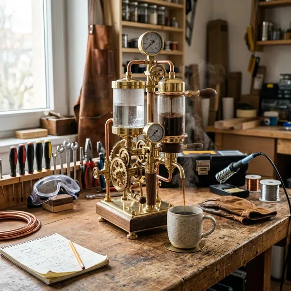 How to build a DIY steampunk coffee maker