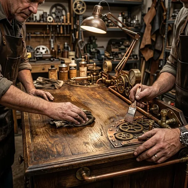 How to create the steampunk finish