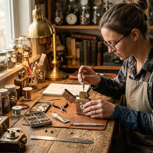 Materials for a steampunk lighter case