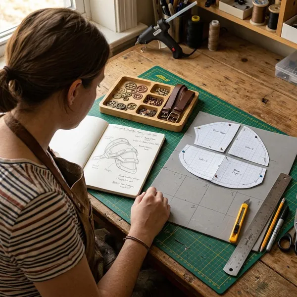 Materials and tools for steampunk shoulder armor