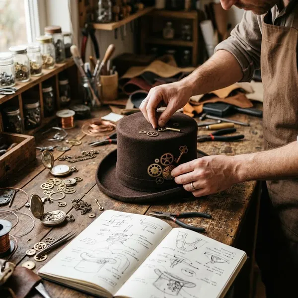 What you need to decorate a steampunk hat