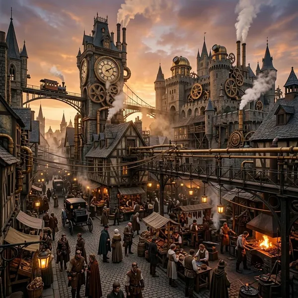 How to build a believable medieval steampunk setting