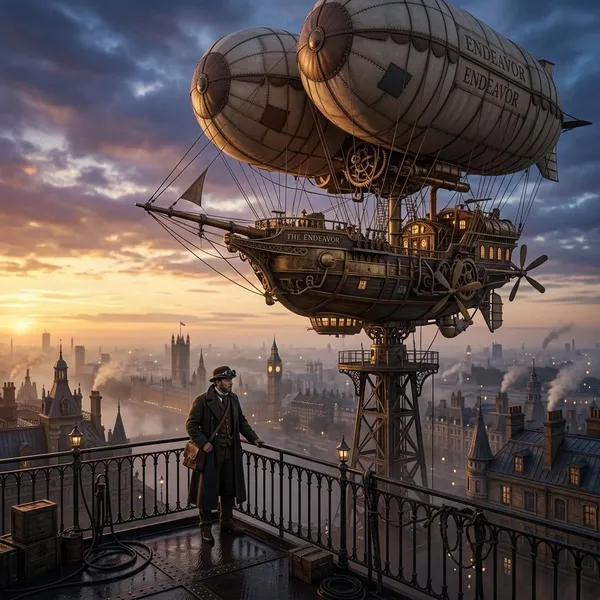 Famous steampunk airships in fiction
