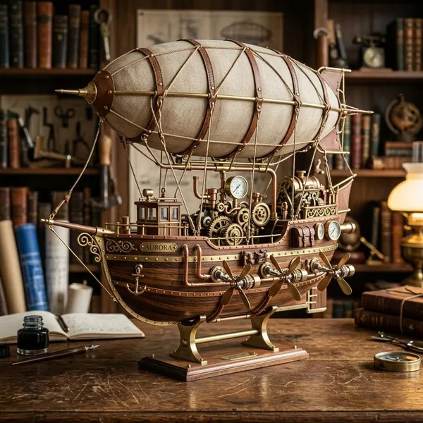 steampunk airship model