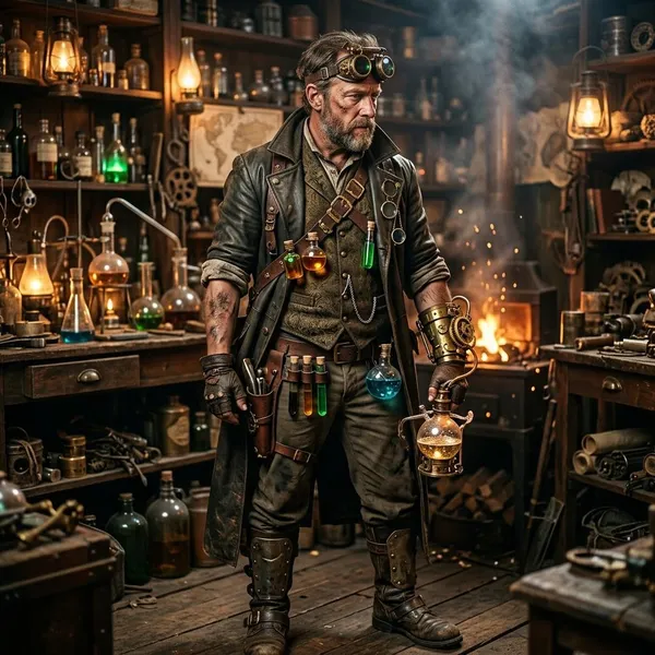 steampunk alchemist