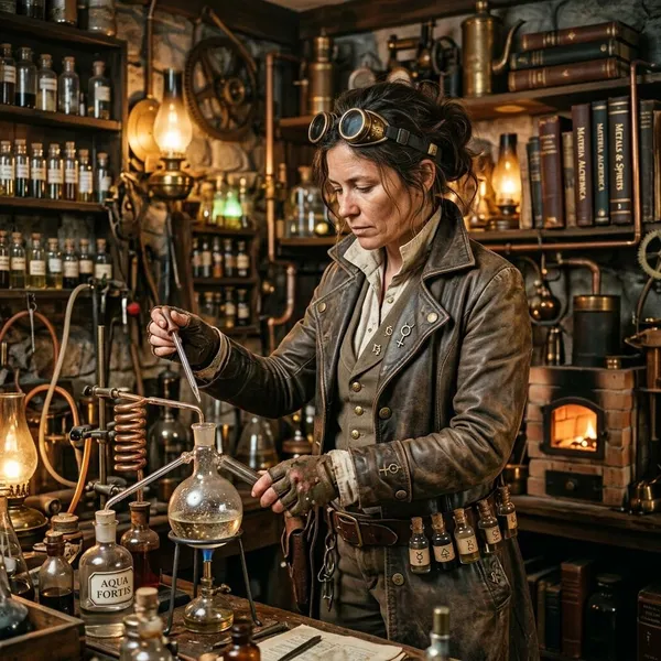 Steampunk alchemist character ideas