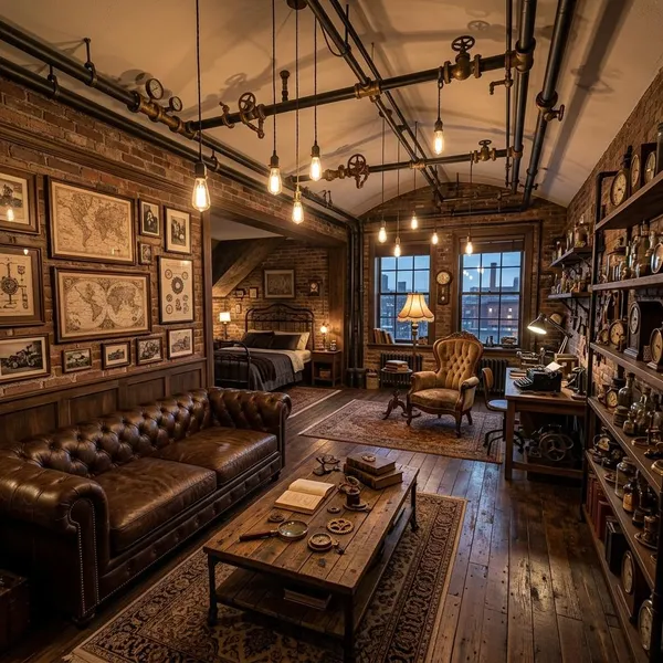 Small steampunk apartment ideas