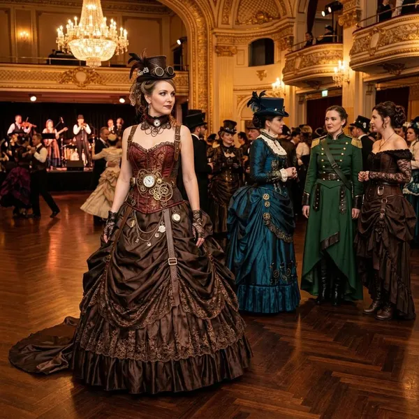 Popular steampunk ball gown styles