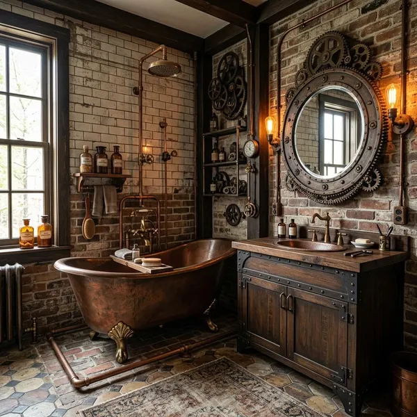 steampunk bathroom
