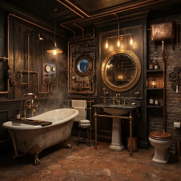 How to plan your steampunk bathroom