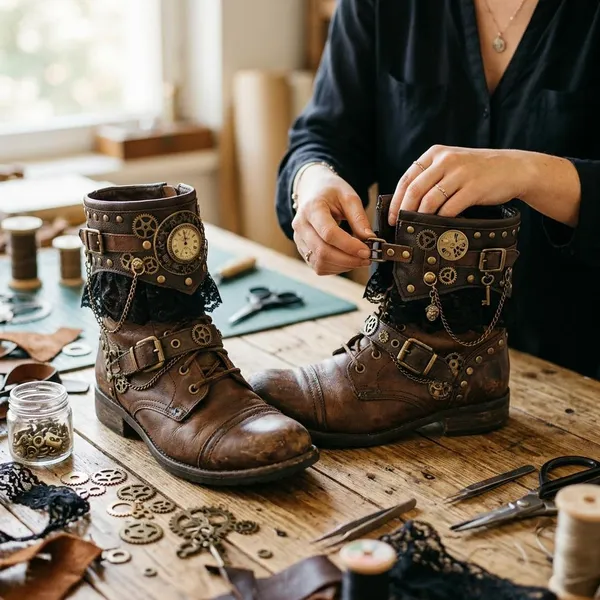 How to make steampunk boot cuffs
