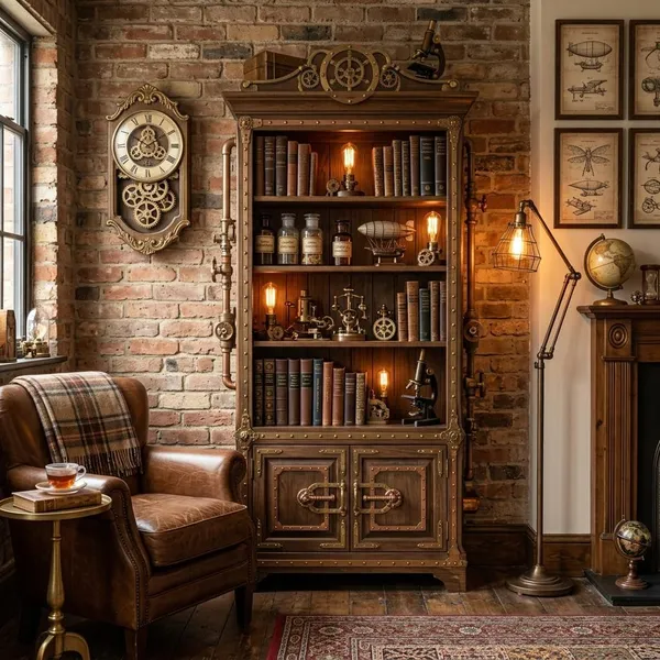 How to style a steampunk cabinet