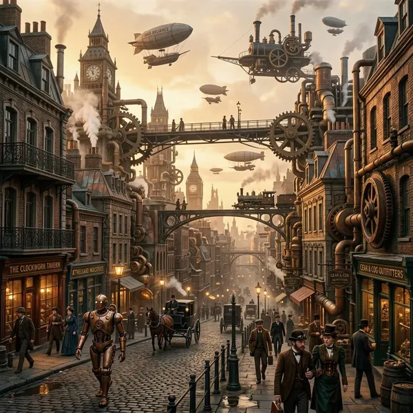 What a steampunk city looks like