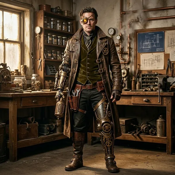Popular steampunk cyborg modifications