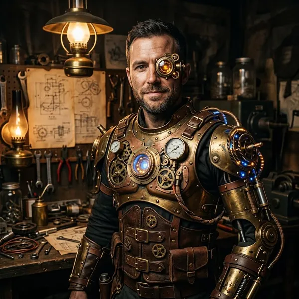 Where steampunk cyborgs are used