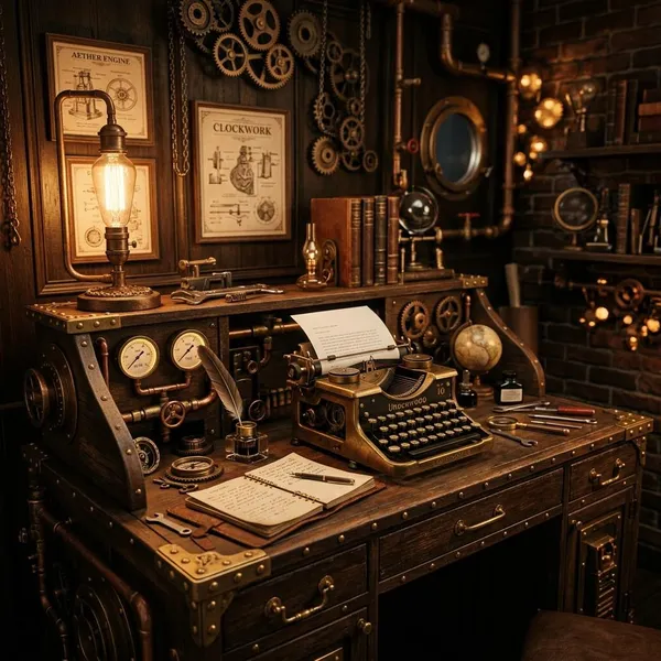 steampunk desk