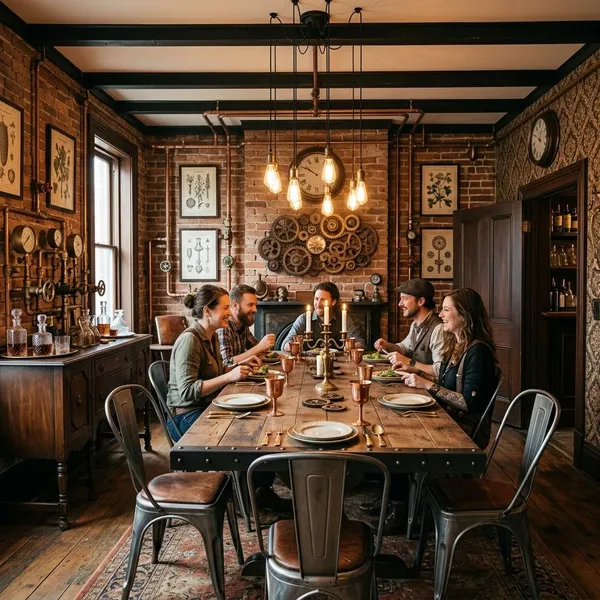 steampunk dining room