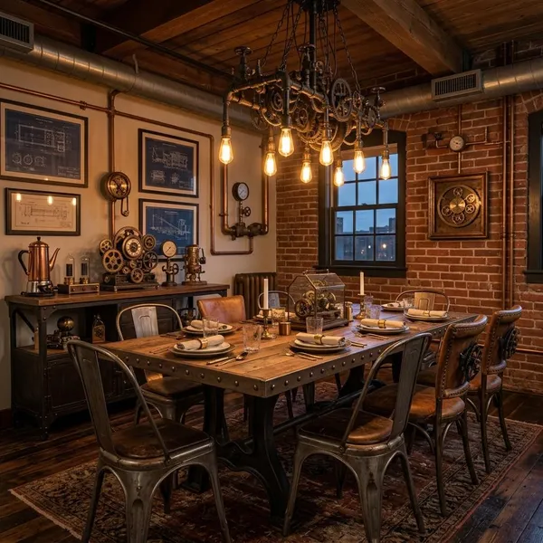 Steampunk dining room furniture