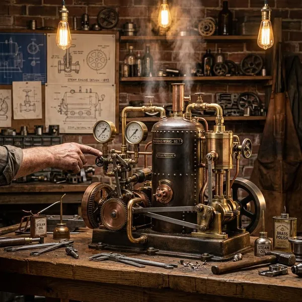 How does a working steam engine work?