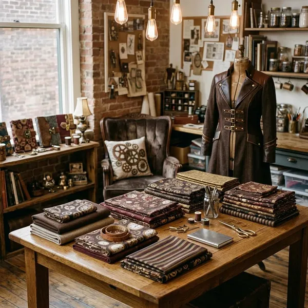 How to make plain fabric look steampunk