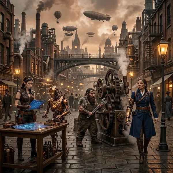 What makes a fantasy race feel steampunk?