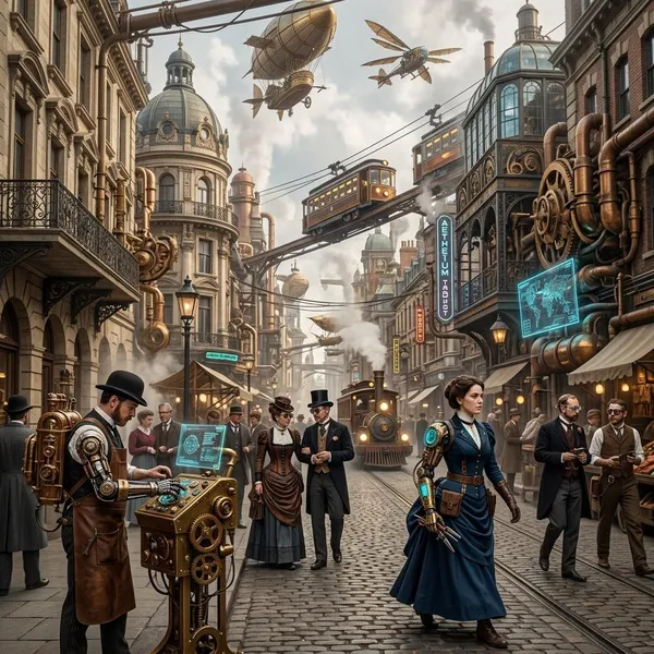 Where steampunk futurism appears today