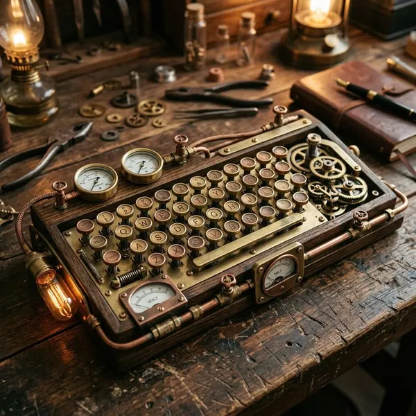 What makes a keyboard steampunk