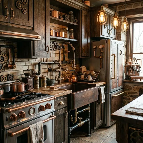 What makes a kitchen look steampunk