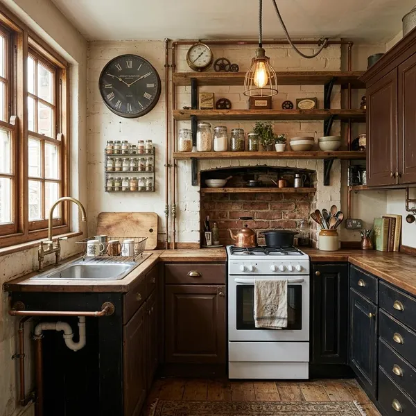 How to design a small steampunk kitchen