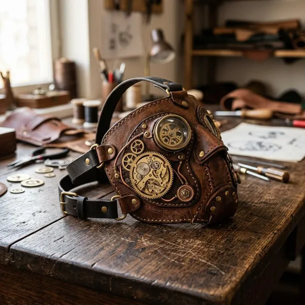 How to style a steampunk leather mask