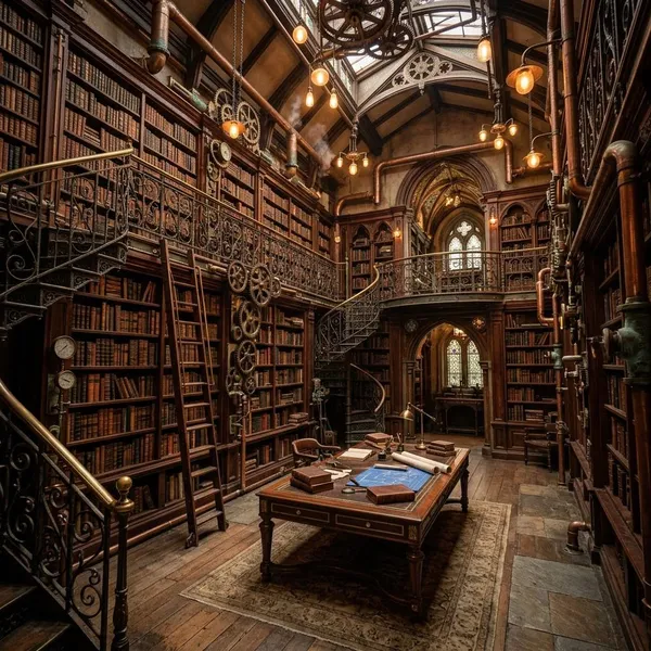 steampunk library