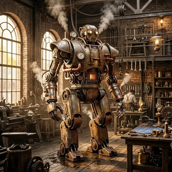 steampunk mech