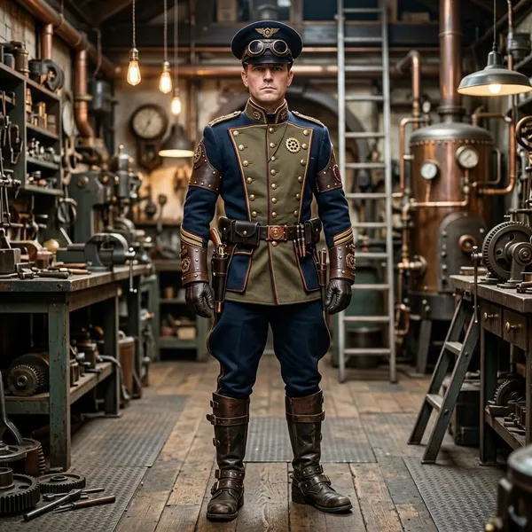 Main steampunk military uniform styles