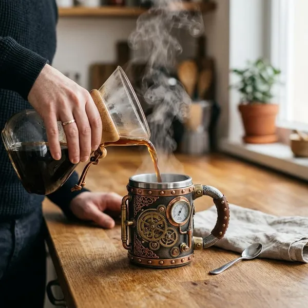 Are steampunk mugs safe for hot drinks?