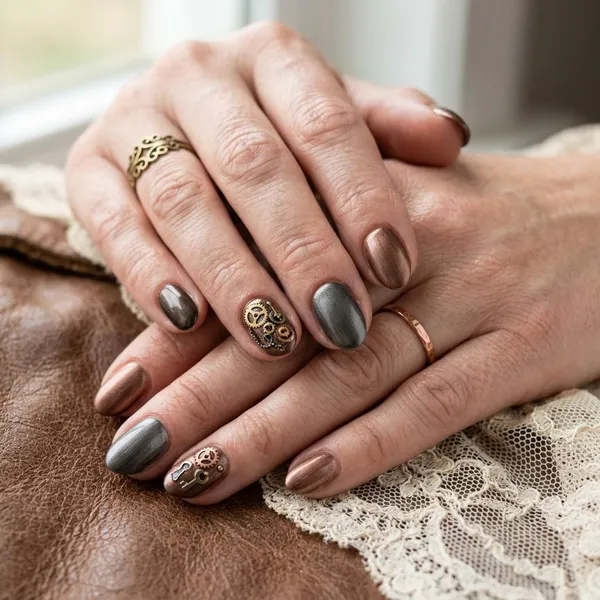 How to create steampunk nails at home