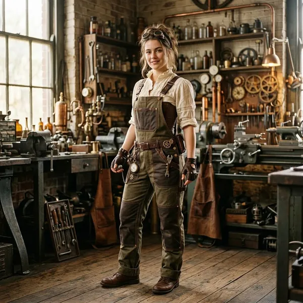 Key features of steampunk overalls