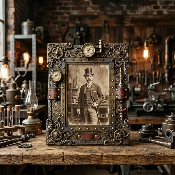 steampunk picture frames