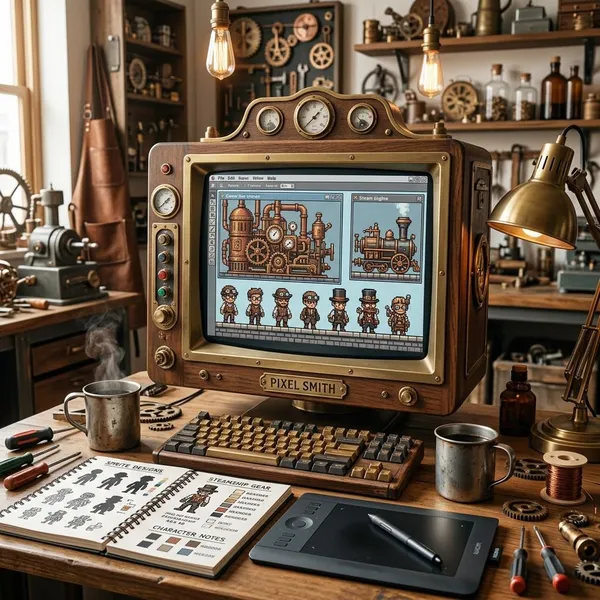 Best colors for steampunk pixel art
