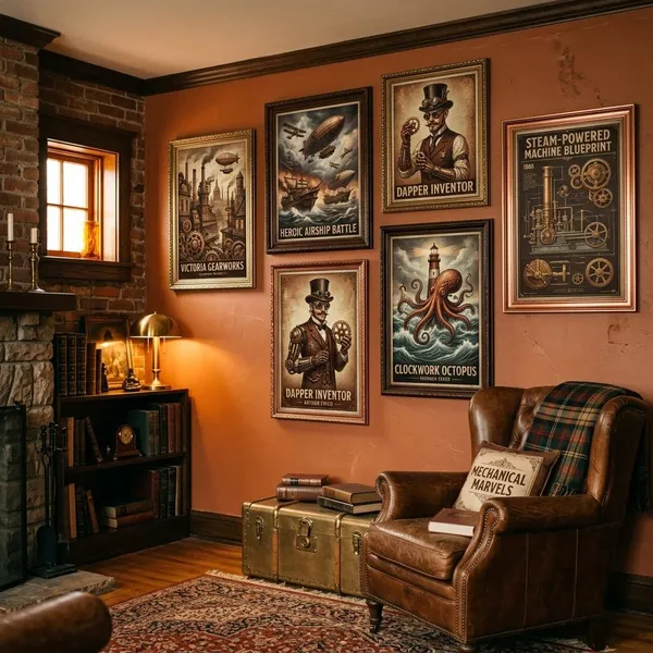 Popular steampunk poster themes