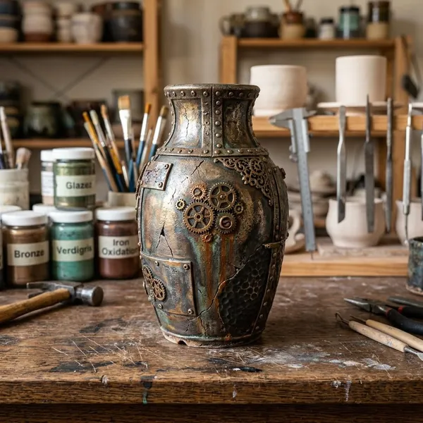 How to create an aged metal finish