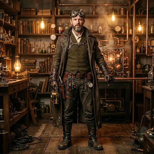 steampunk scientist