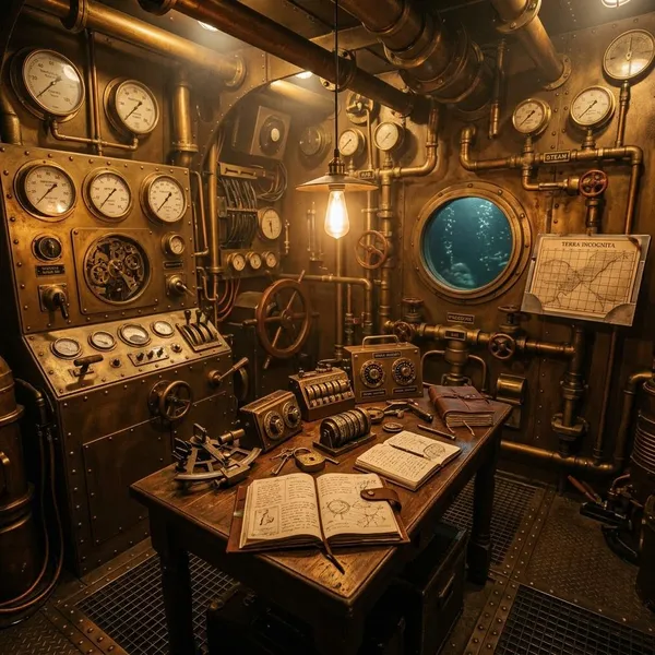 What happens in the Steampunk Submarine room