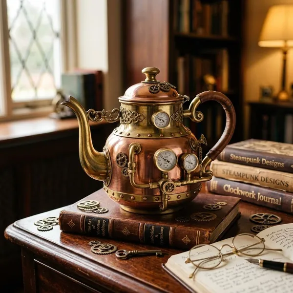How to display a steampunk teapot