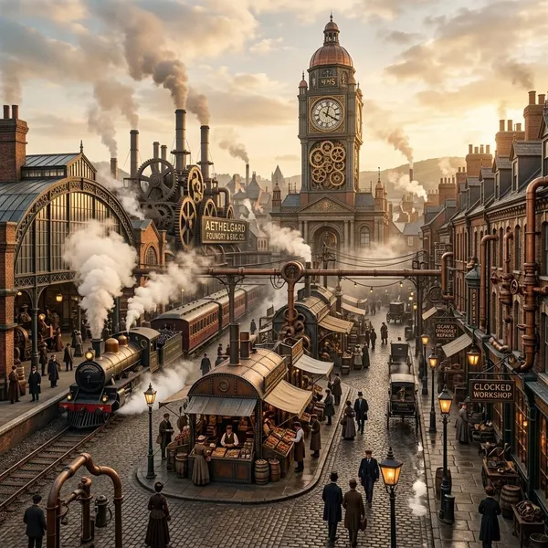 What makes a village steampunk