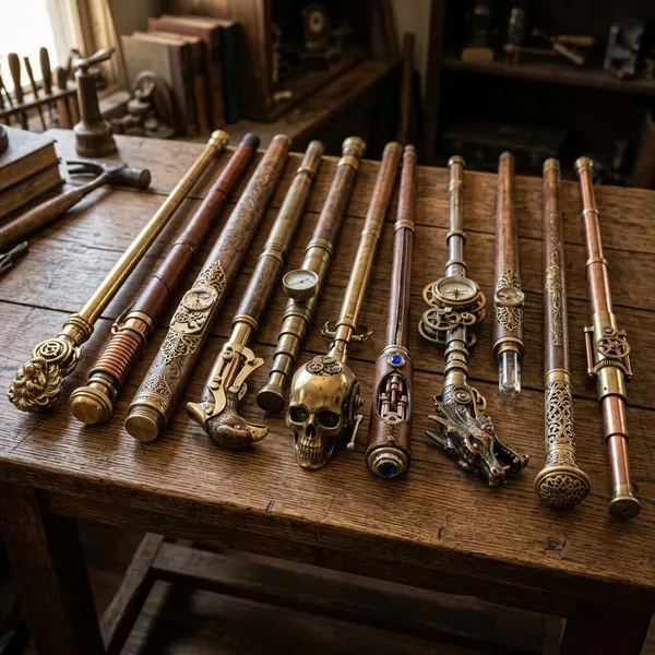 steampunk walking stick