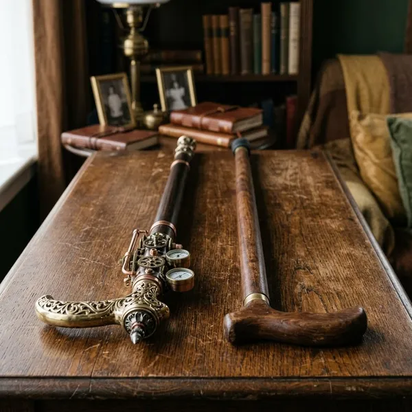 Types of steampunk walking sticks