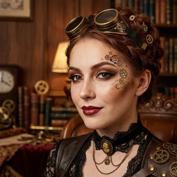 What defines Victorian steampunk makeup